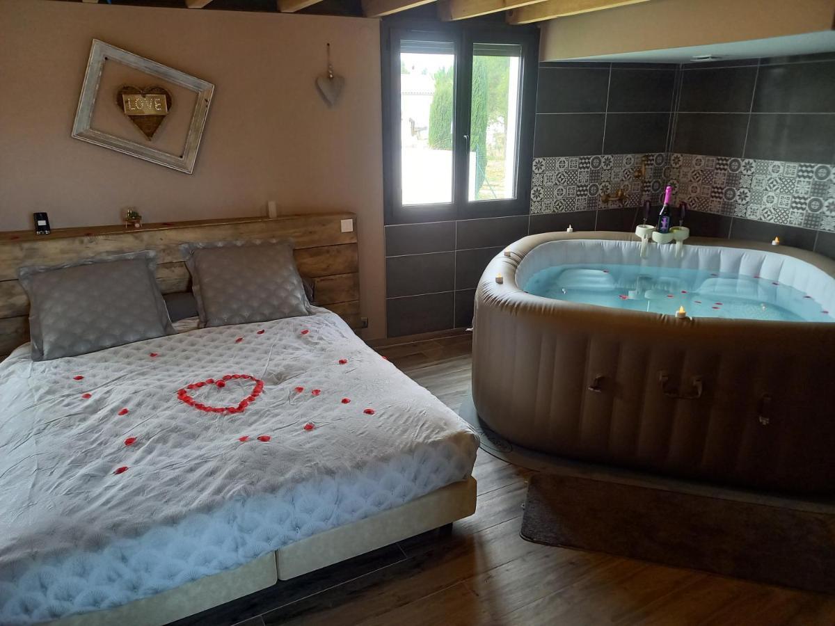 Cosy-Loft Industriel , Jacuzzi , Wifi , 6 Personnes Max Villa Aigues-Vives  Exteriör bild